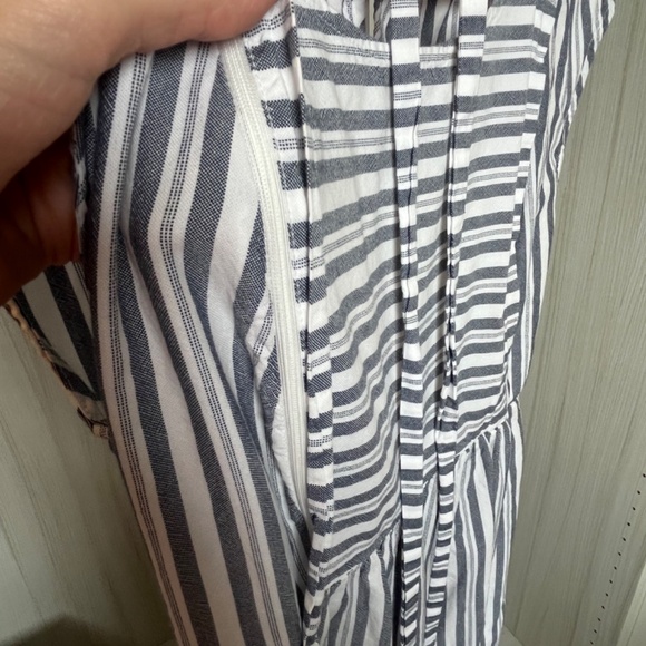 Seraphine Gray Striped Midi Dress - Picture 2 of 10